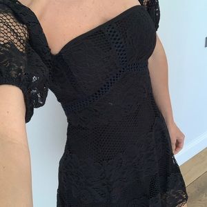 Free People black lace dress